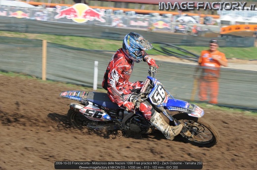2009-10-03 Franciacorta - Motocross delle Nazioni 1098 Free practice MX2 - Zach Osborne - Yamaha 250